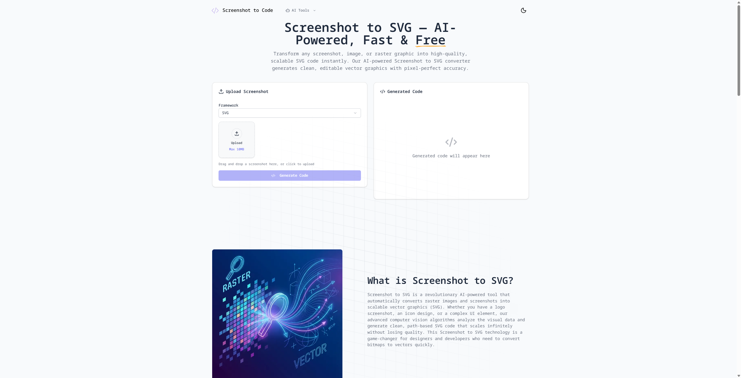 Screenshot to Code gallery image