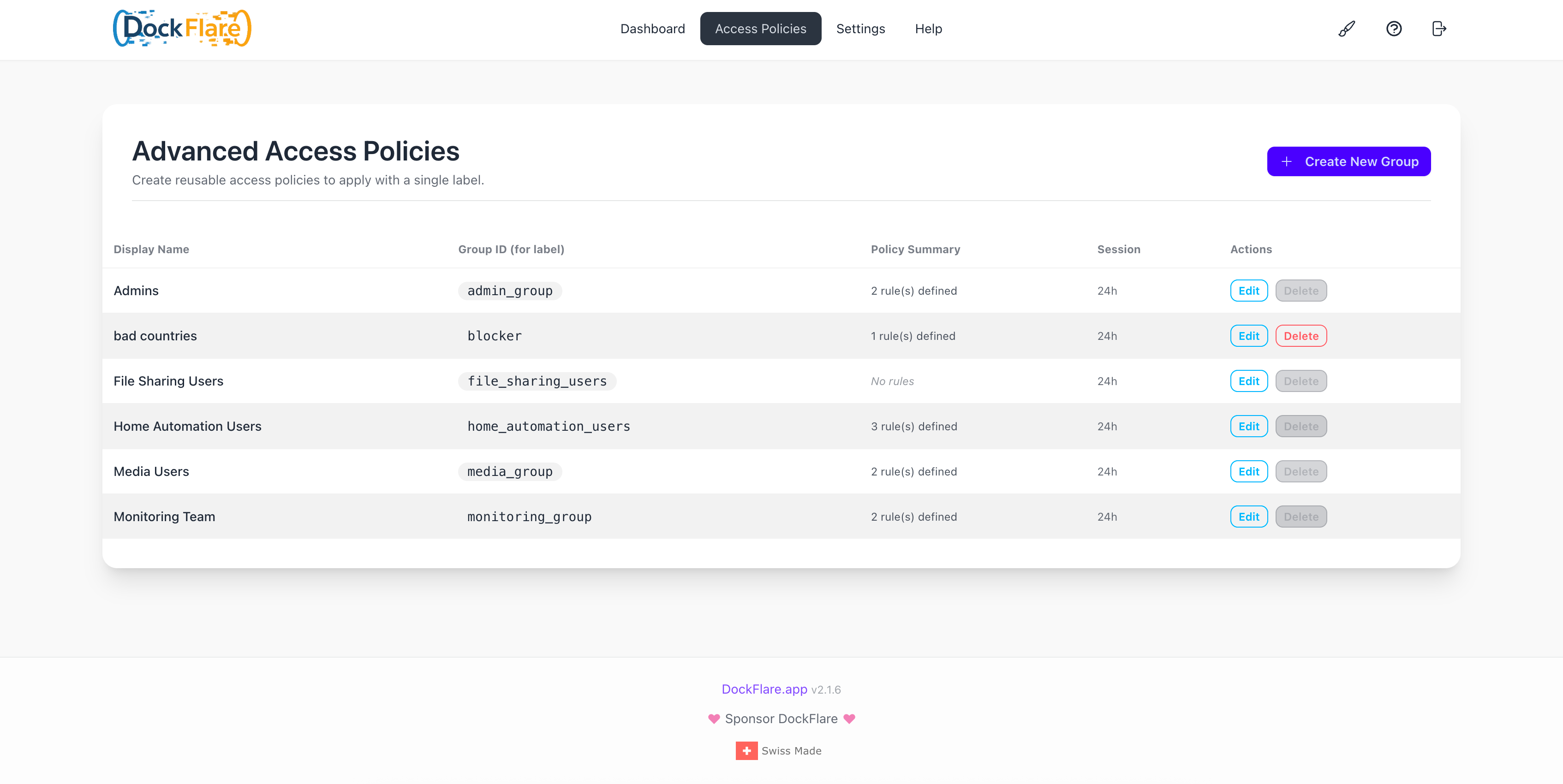 Mídia 2 de Dockflare - Easy Cloudflare Tunnel Manager