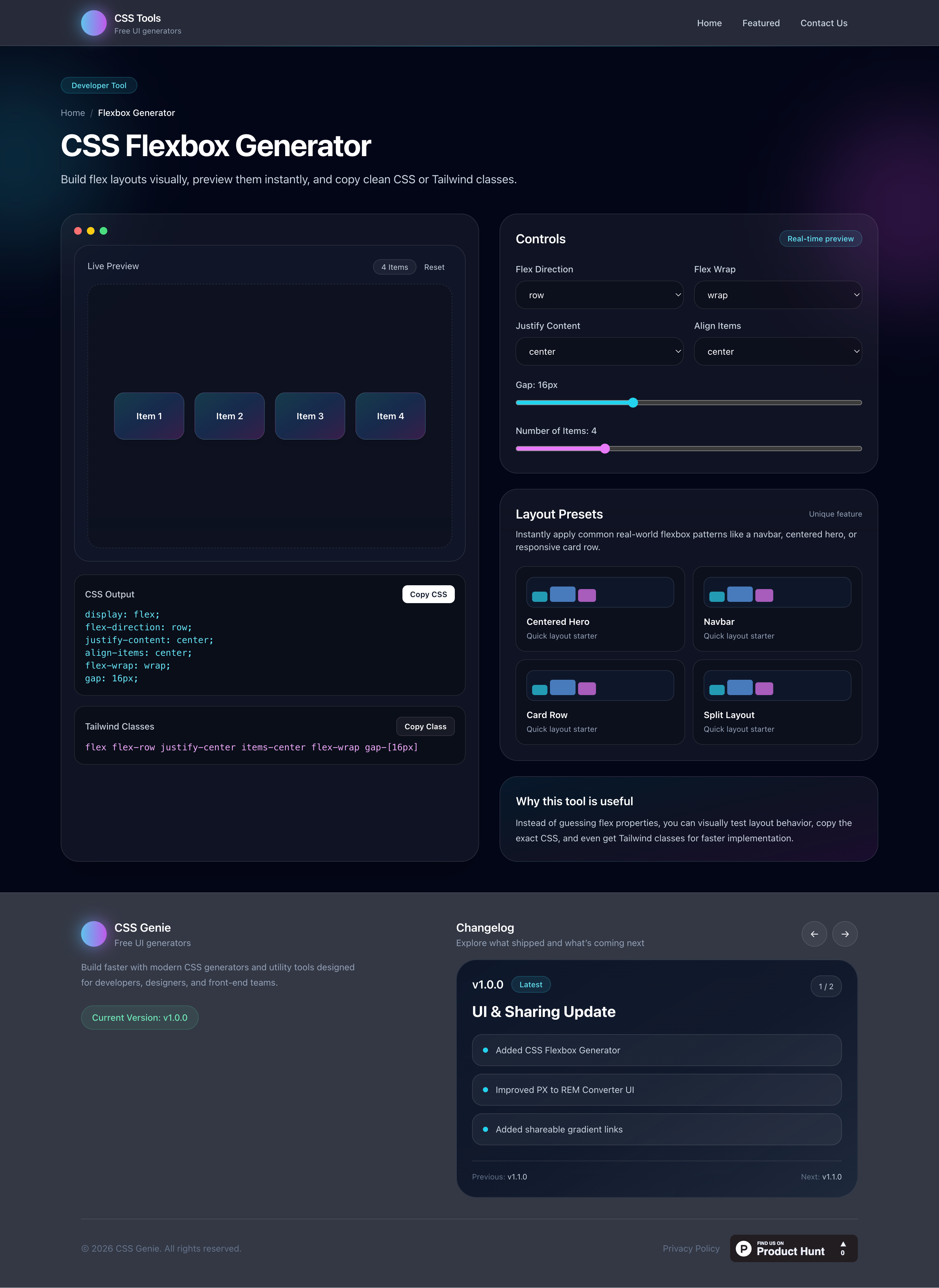 CSSGenie: Free CSS Tools gallery image