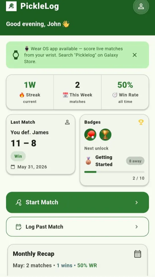 Picklelog: Pickleball Tracker gallery image