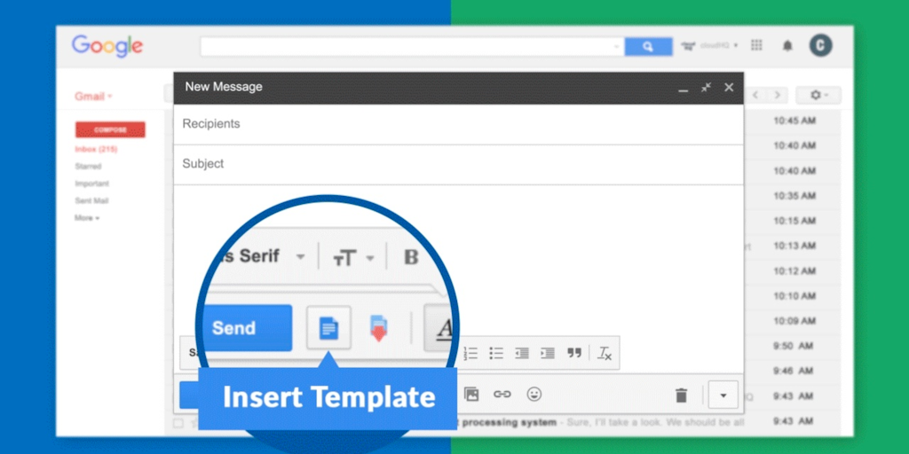 Gmail Email Templates by cloudHQ Copy any email you received as your