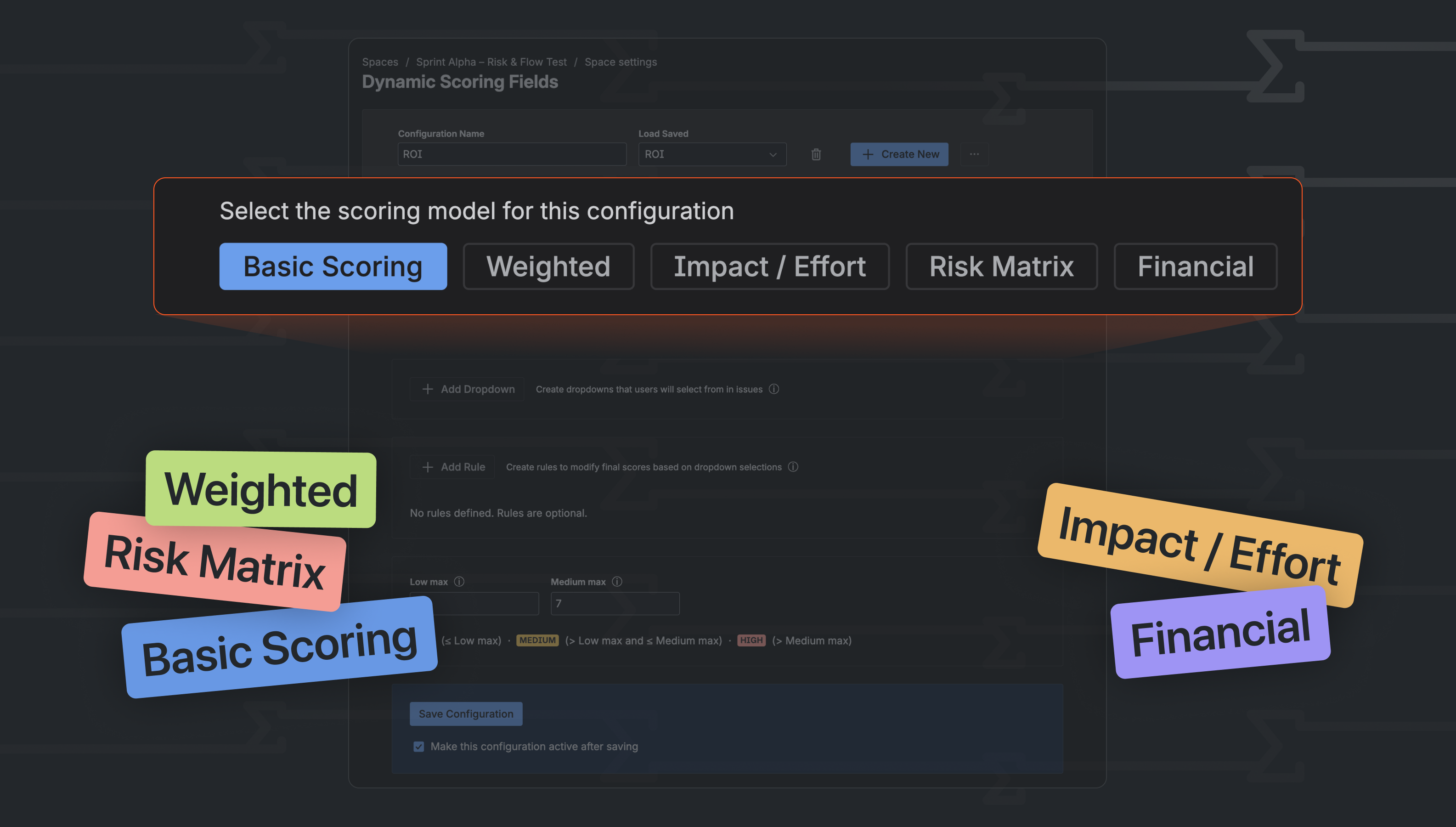 Dynamic Scoring for Jira WSJF, ROI, ICE gallery image