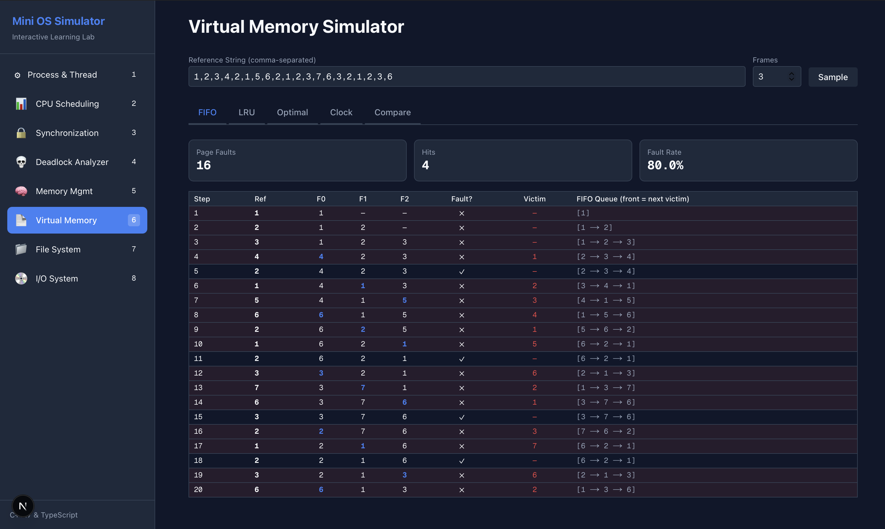 Mini OS Simulator gallery image