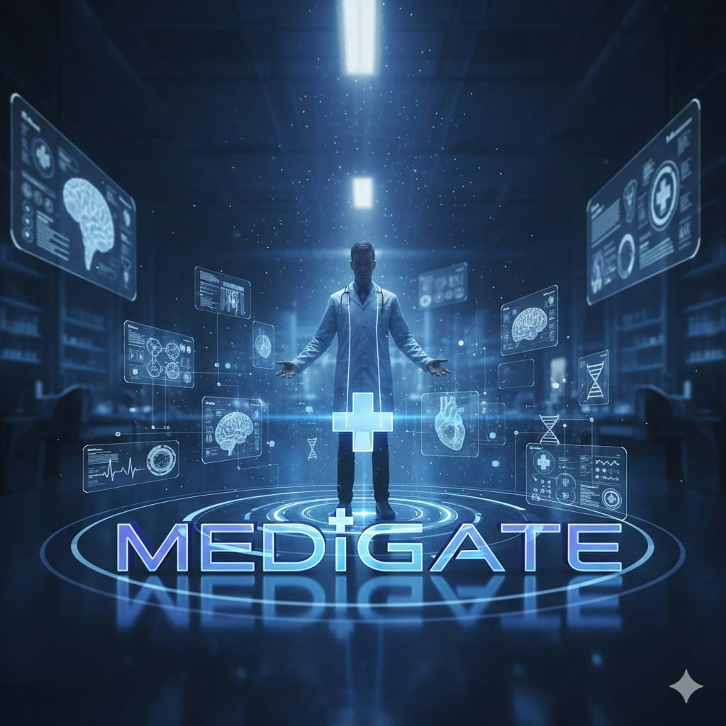Medigate AI - Product Hunt launch logo and brand identity