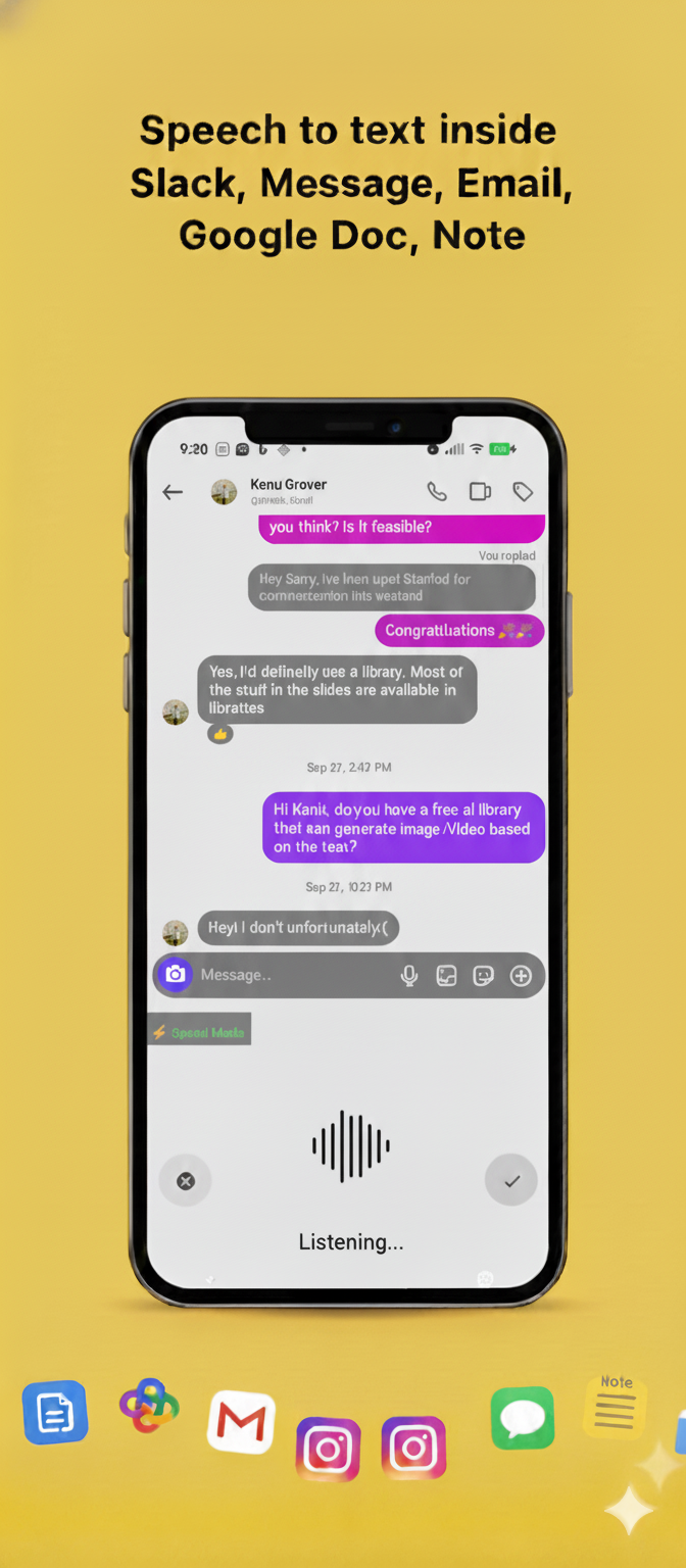 Whisper flow: AI Voice Typing - Screenshot 3 preview