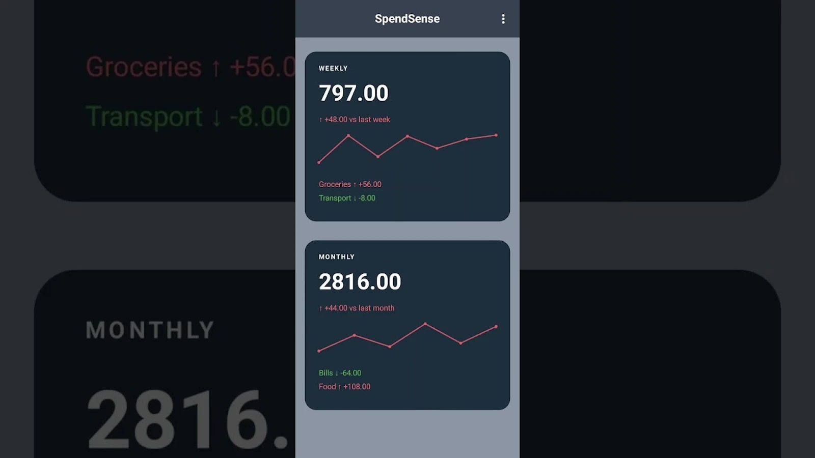 SpendSense Expense Tracker screenshot 1 (video preview)