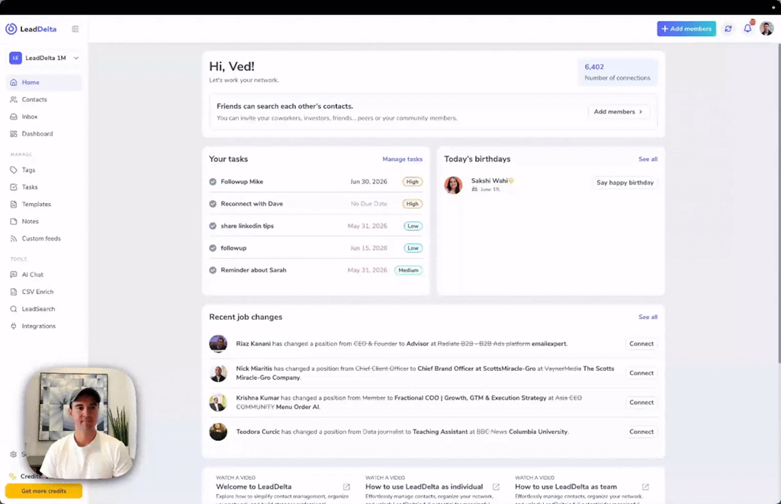 LeadDelta 5.0: AI Warm Intros + AI Inbox screenshot 1 (video preview)