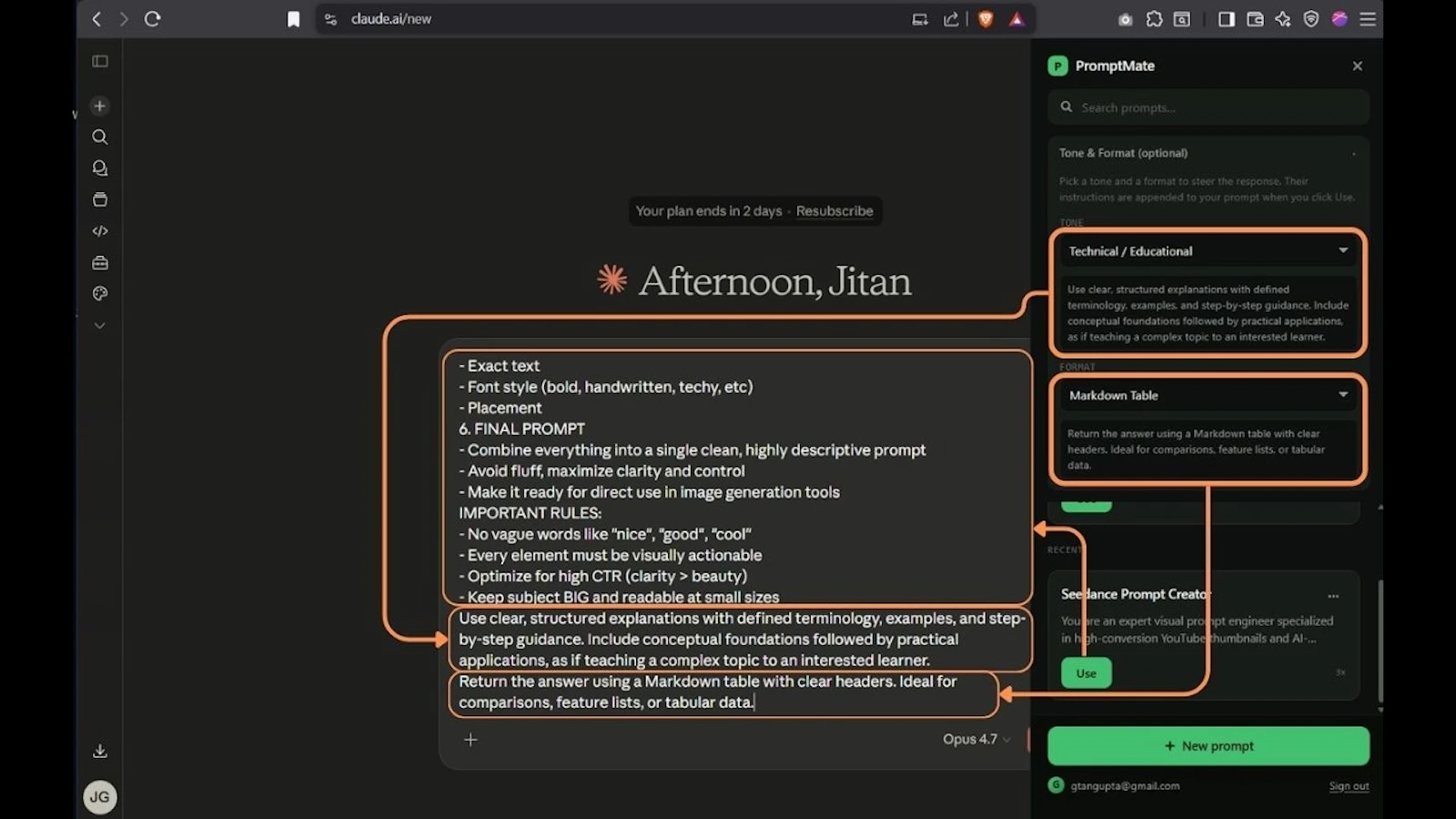 PromptMate screenshot 1 (video preview)