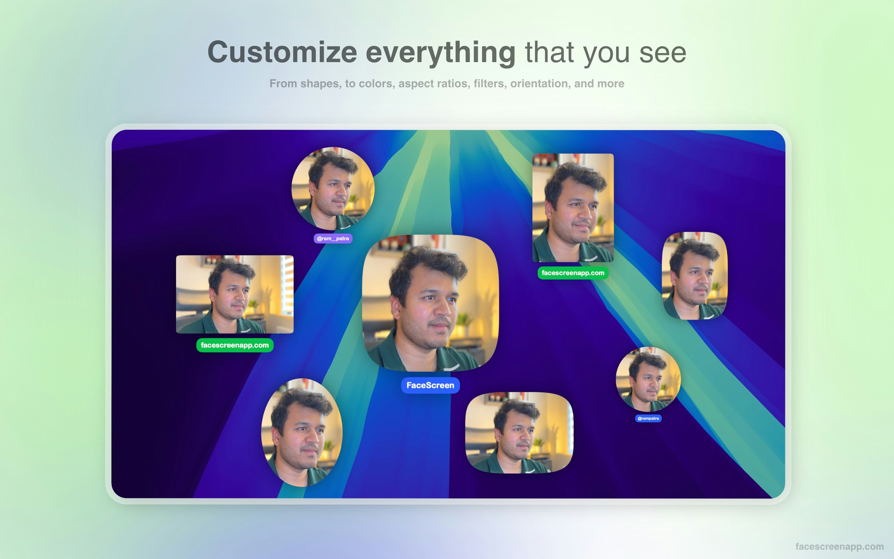 Facescreen - Setzen Sie Ihre Identität auf Ihren Bildschirm Medien 3
