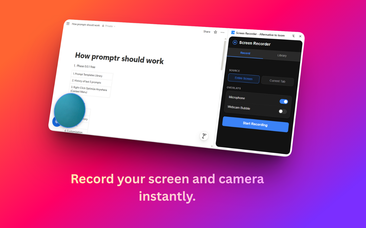 Screen Recorder Pro - Main product screenshot demonstrating key features and user interface