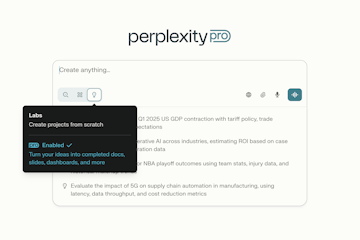 Screenshot of Perplexity Labs