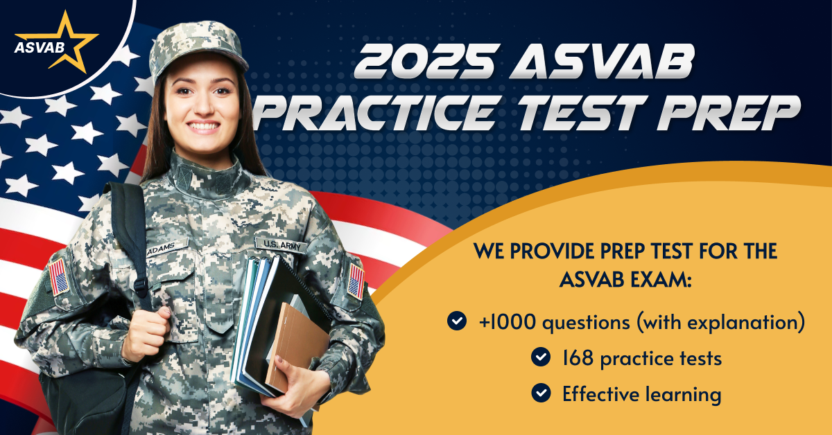 وسائط اختبار ASVAB Practice Test Prep 2025 - تمرير امتحان ASVAB (بطارية القاعدة المهنية للخدمات المسلحة) 1