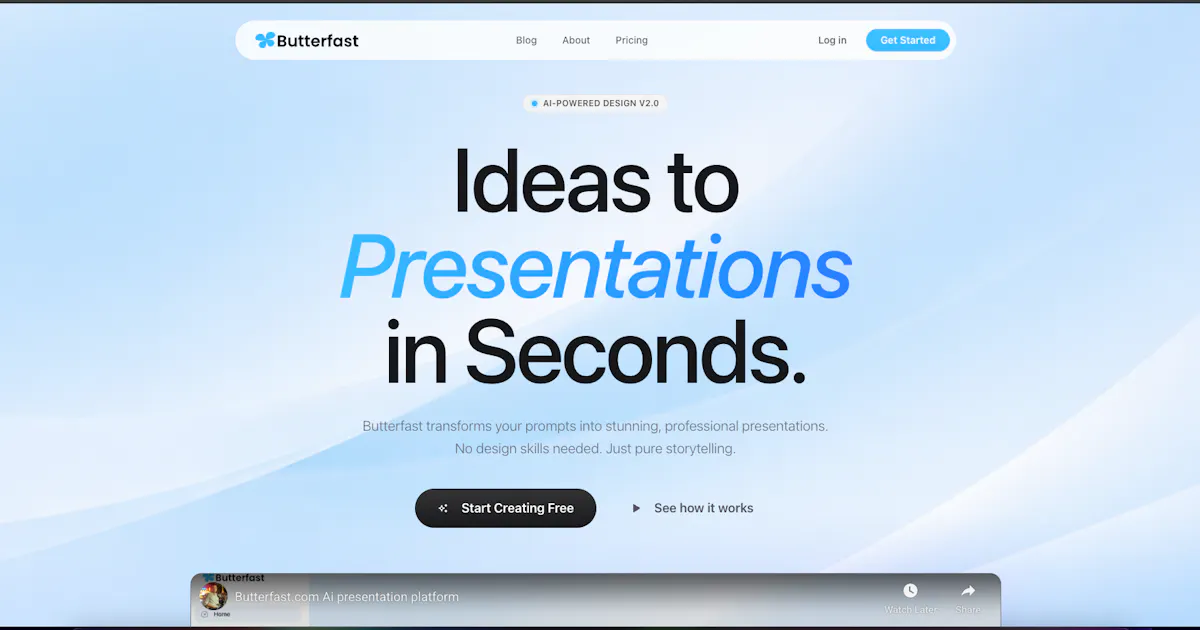 Butterfast — AI Presentations