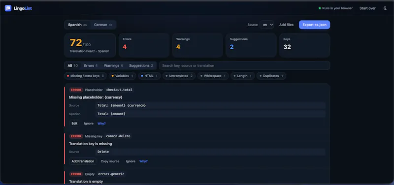 LingoLint screenshot 2