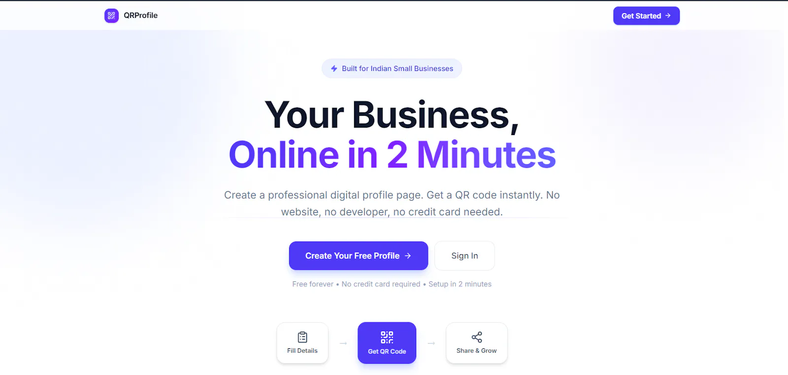 QRProfile screenshot 1