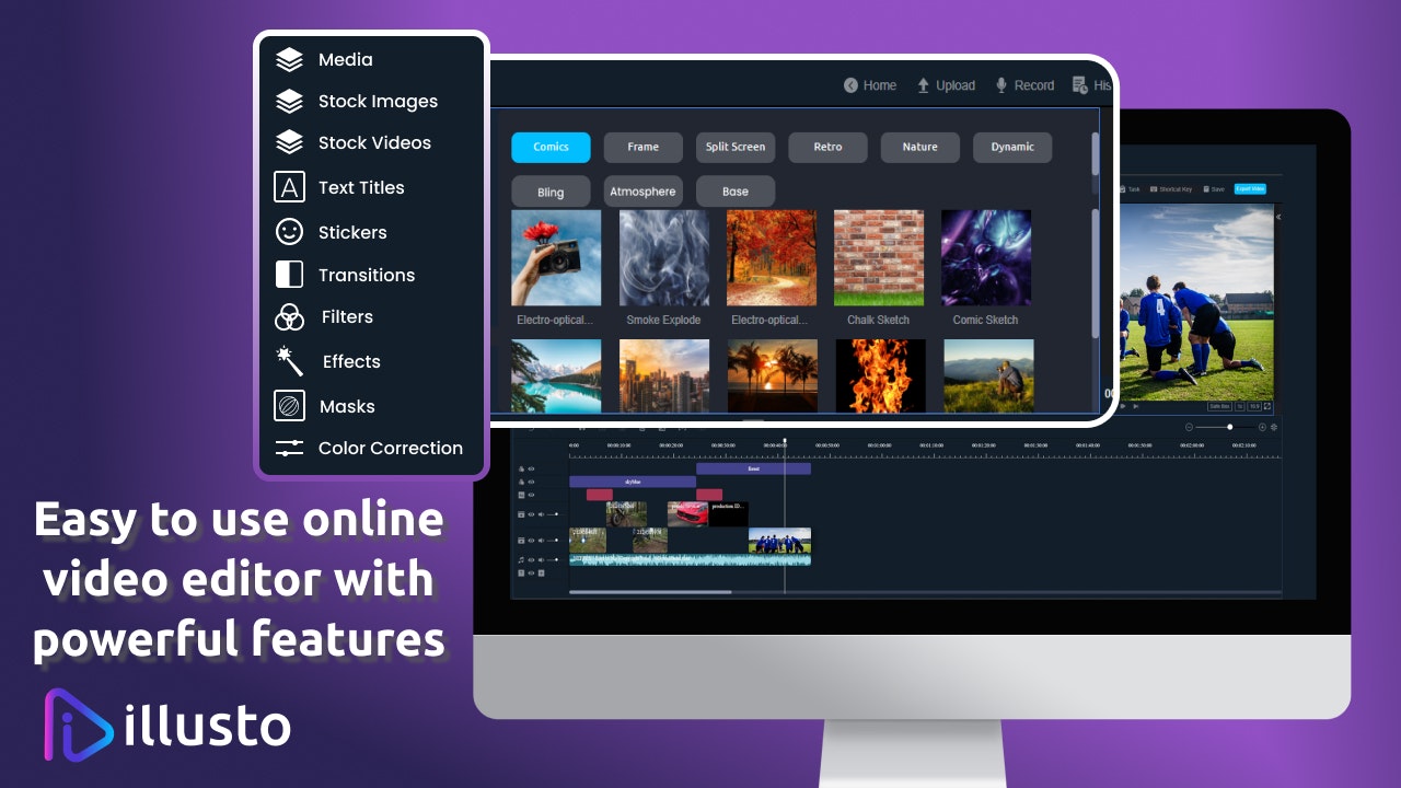 Ilusto - editor de video en línea gratuito media 3