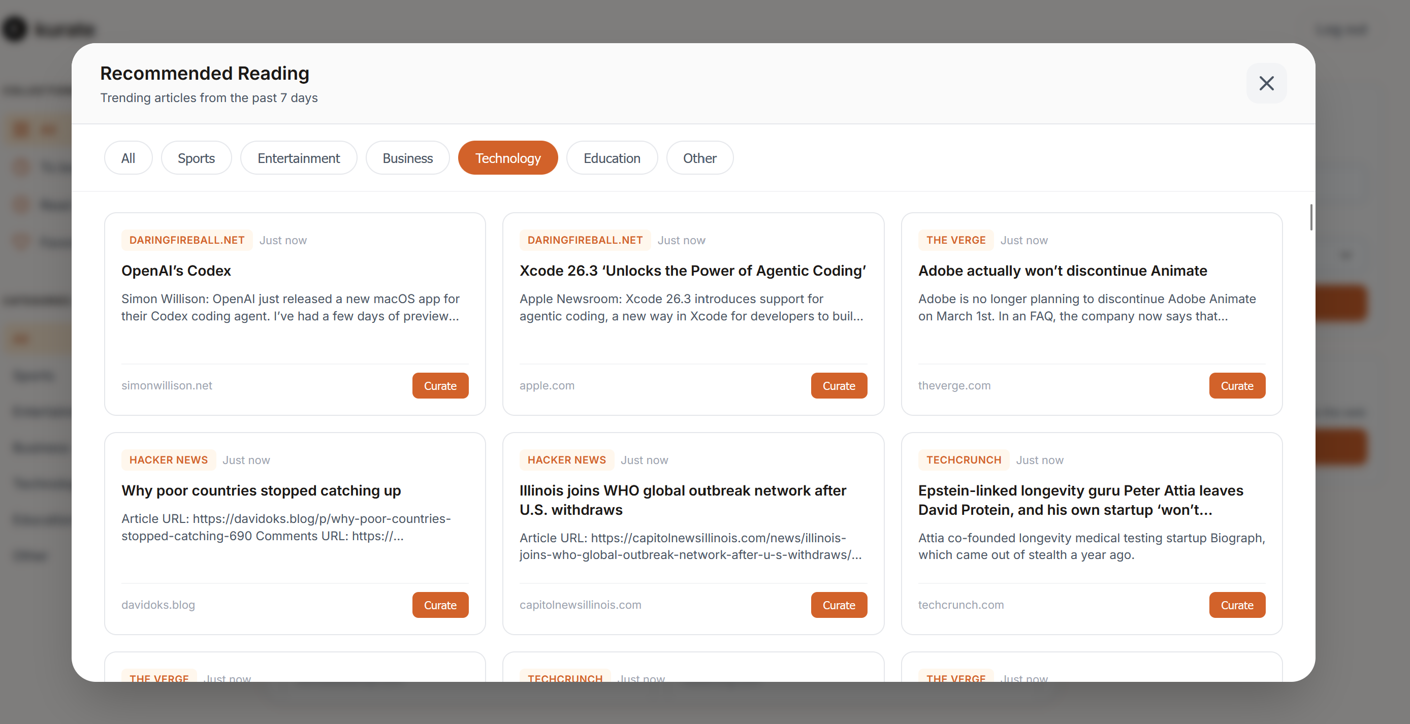 Curate the best content found on the web gallery image