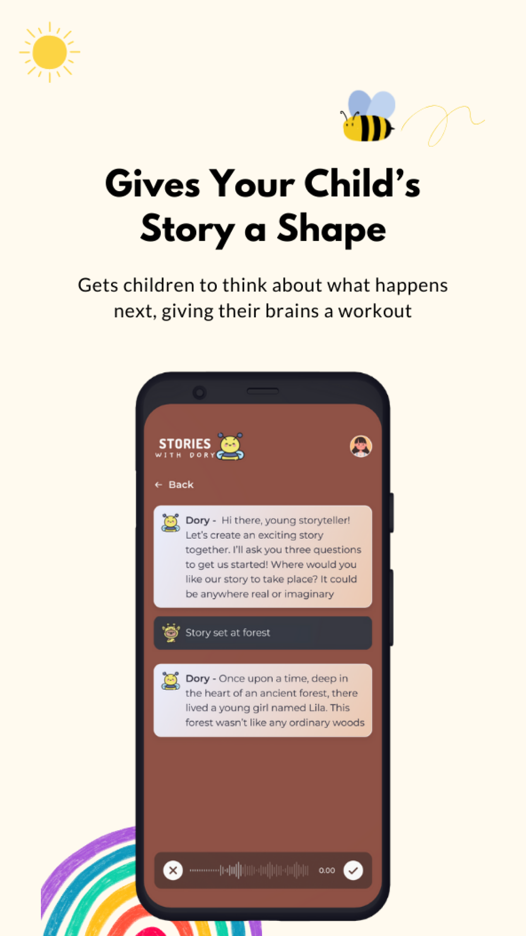 Media StoriesWithDory - Ứng dụng Trình tạo câu chuyện trẻ em - Giúp con bạn trở thành một người kể chuyện bậc thầy! 4