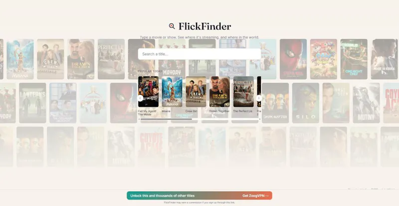 FlickFinder — where to watch anything screenshot 1