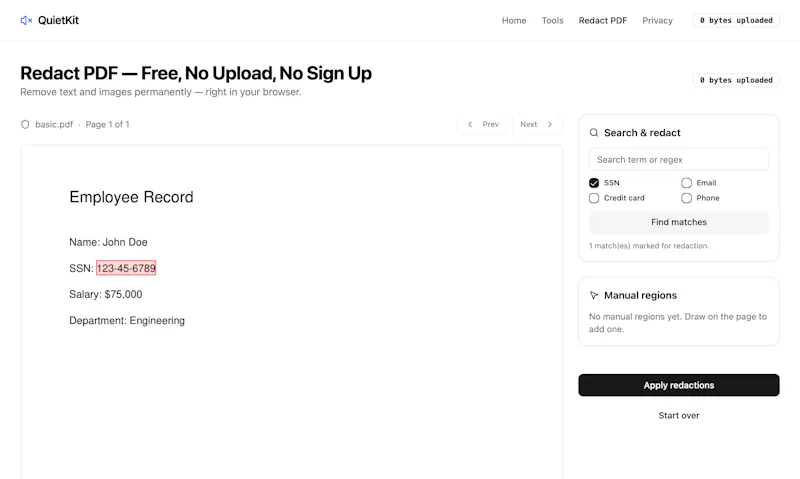 QuietKit screenshot 2