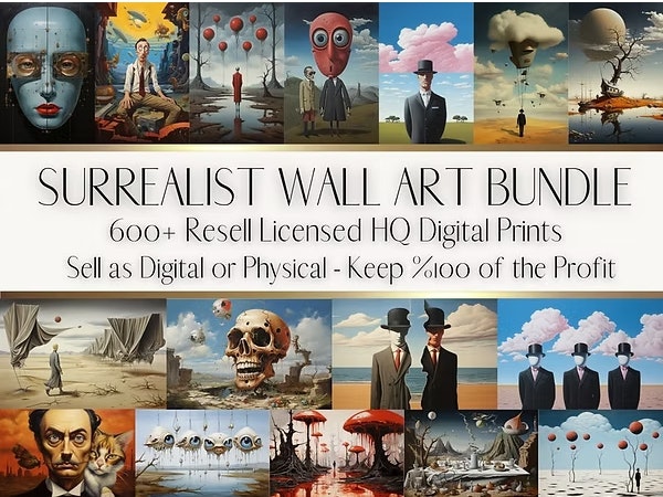 Surrealistisches Wandkunstbündel Medien 1