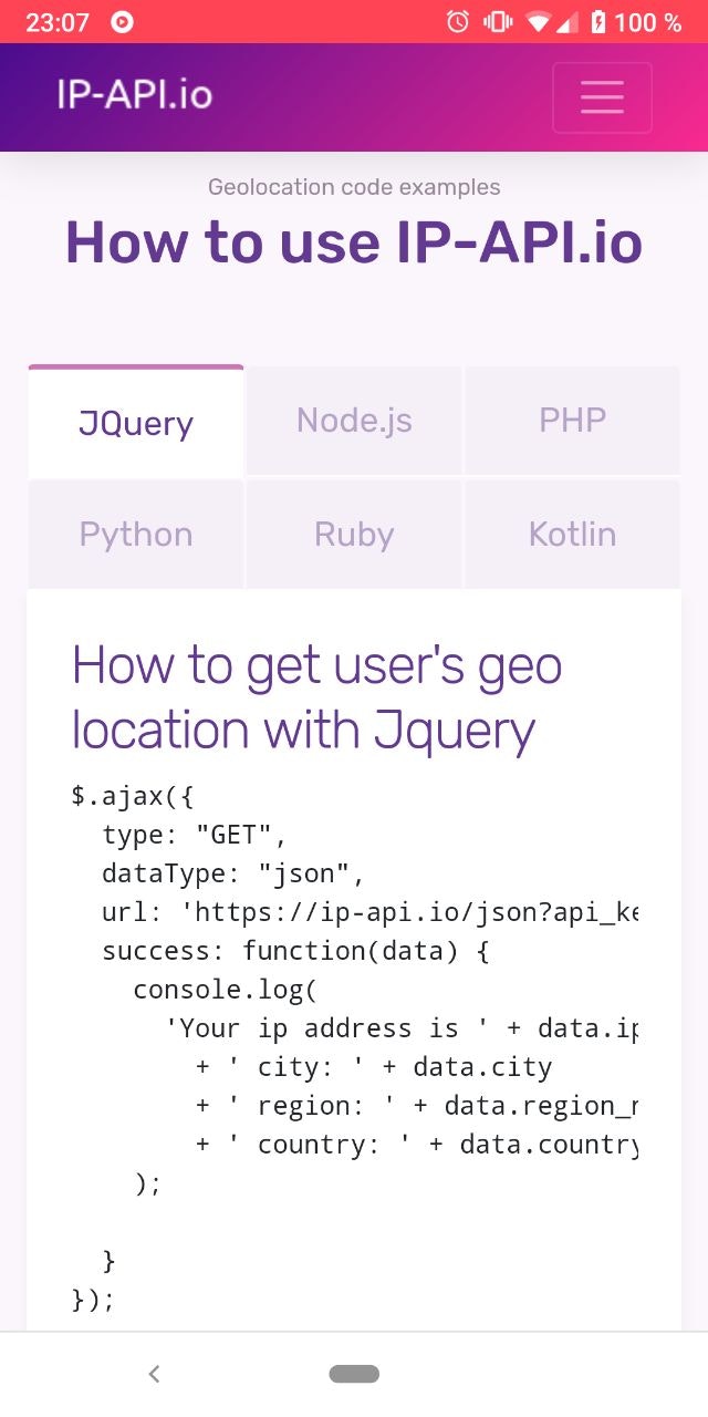 IP-API.io – Geolocation by IP gallery image