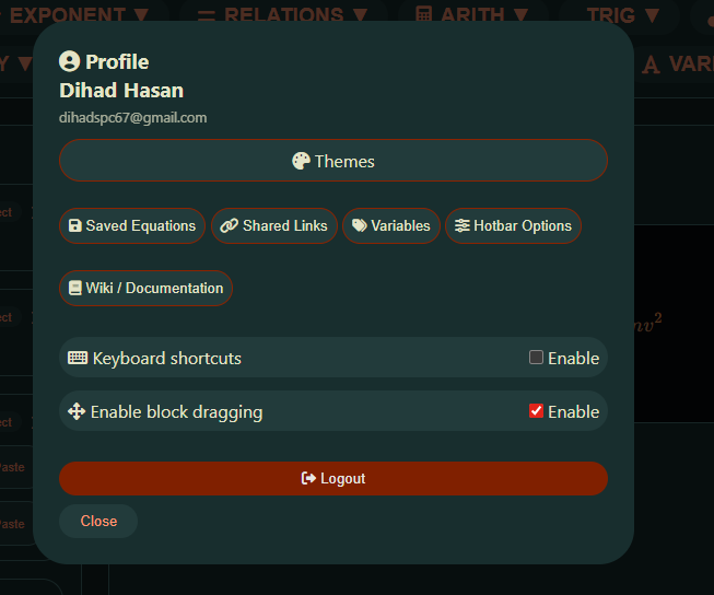DiTeX · Visual LaTeX Equation Builder gallery image