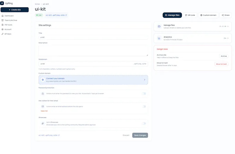 Upfling.host screenshot 3