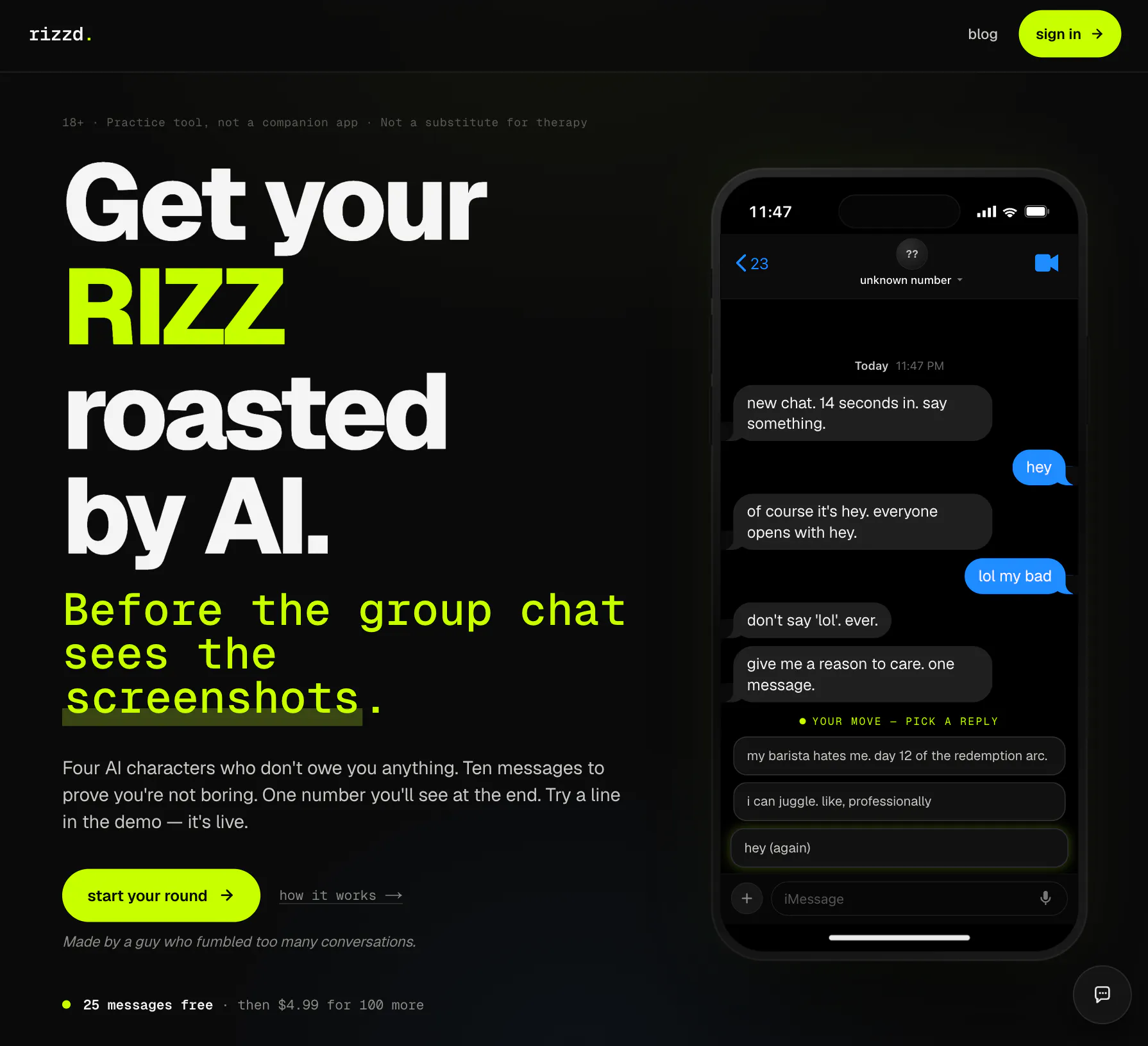 rizzd — AI rizz training gallery image