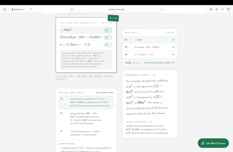 MarkScheme screenshot 7