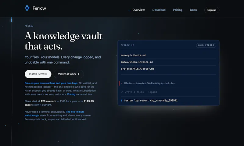 Ferrow screenshot 1