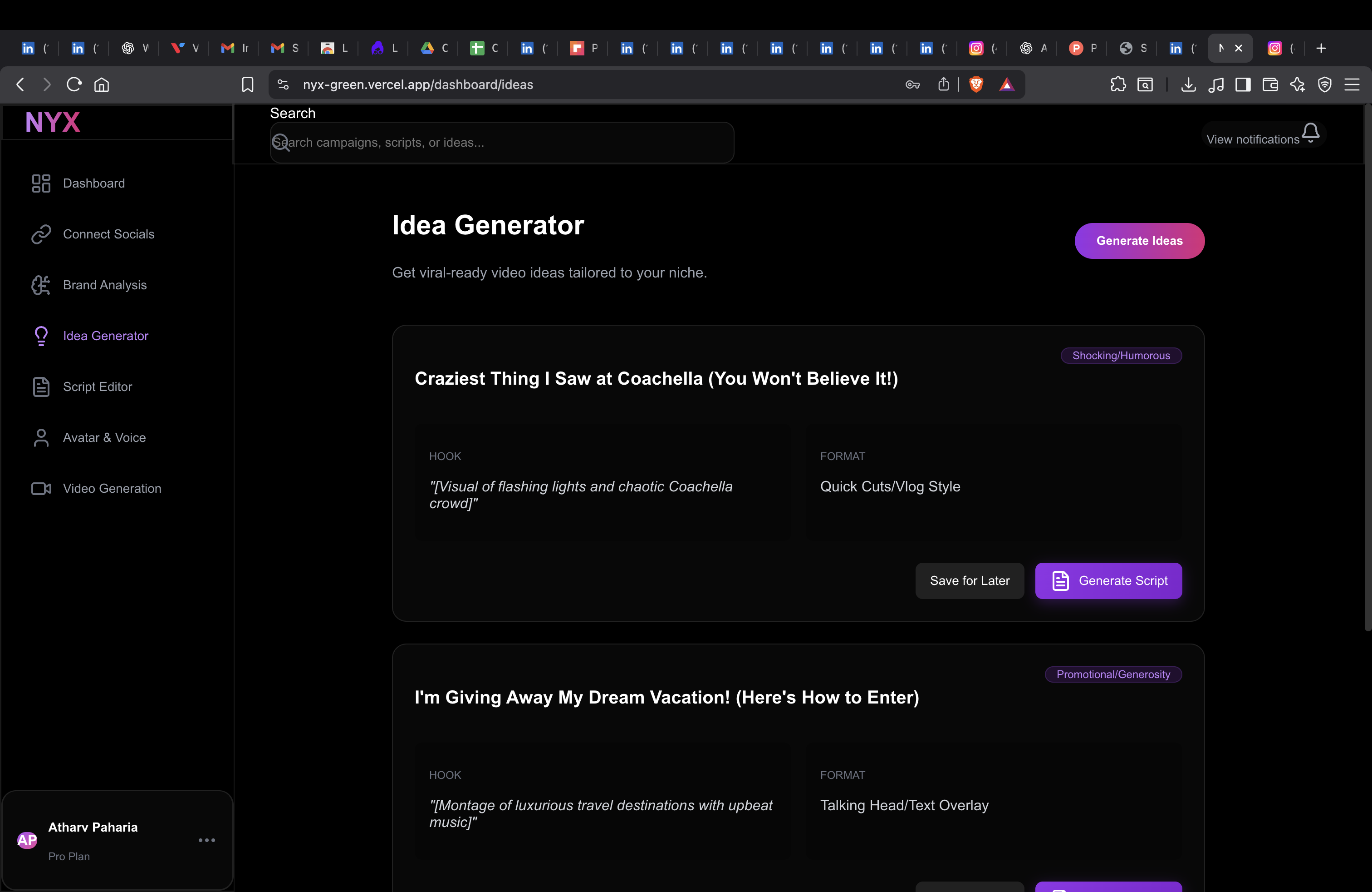 NYX - Screenshot 3 showing product features and functionality