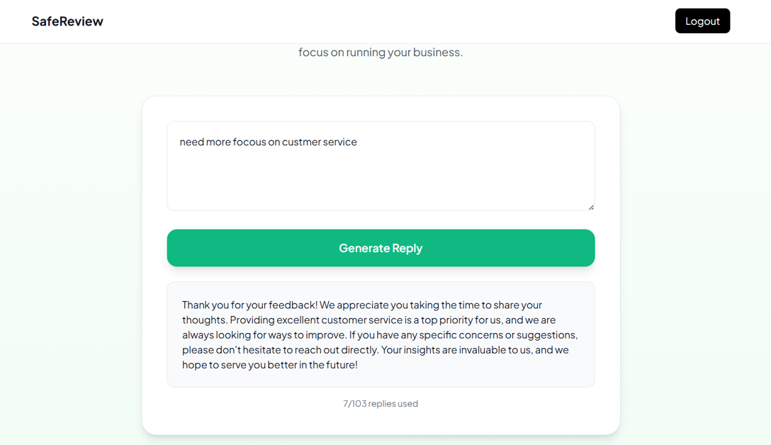 Safe Review Reply gallery image