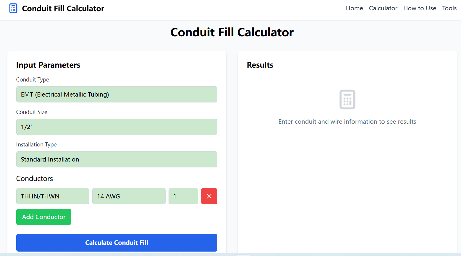 Professional Conduit Fill Calculator - About Professional Conduit Fill Calculator media 1