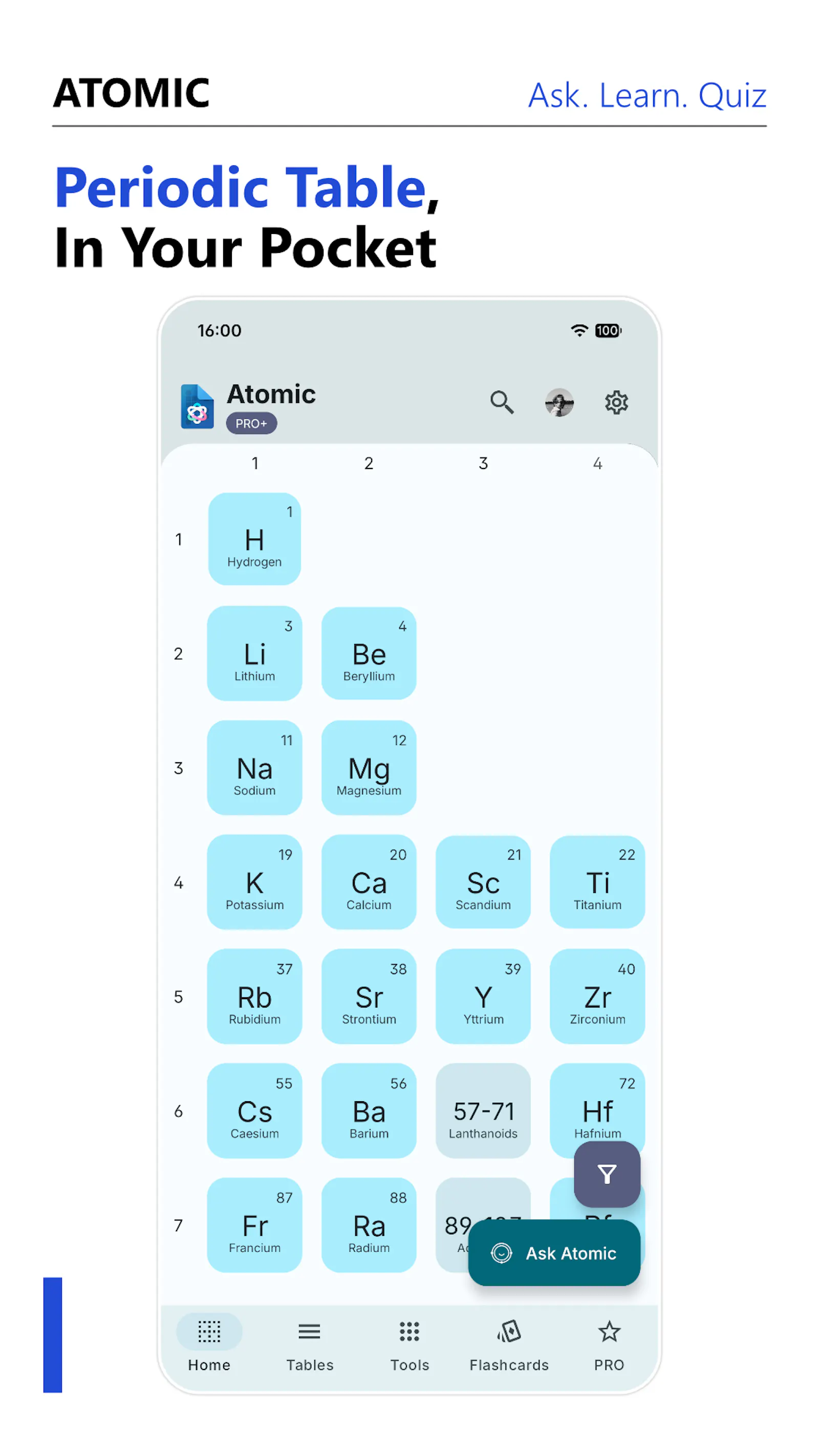 Atomic - Periodic Table: 'Ask Atomic' screenshot 1