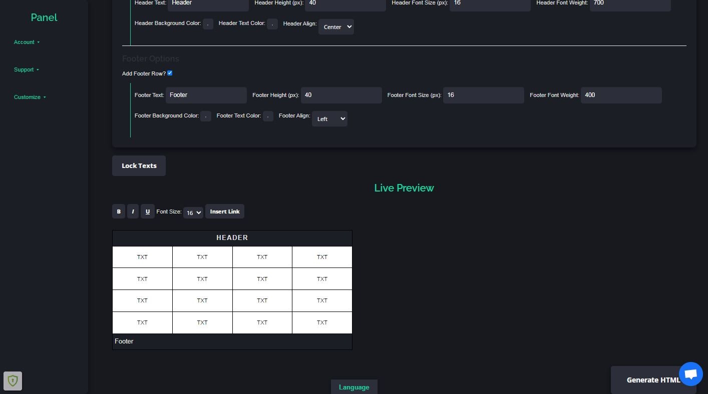 HetzHTMLTables gallery image