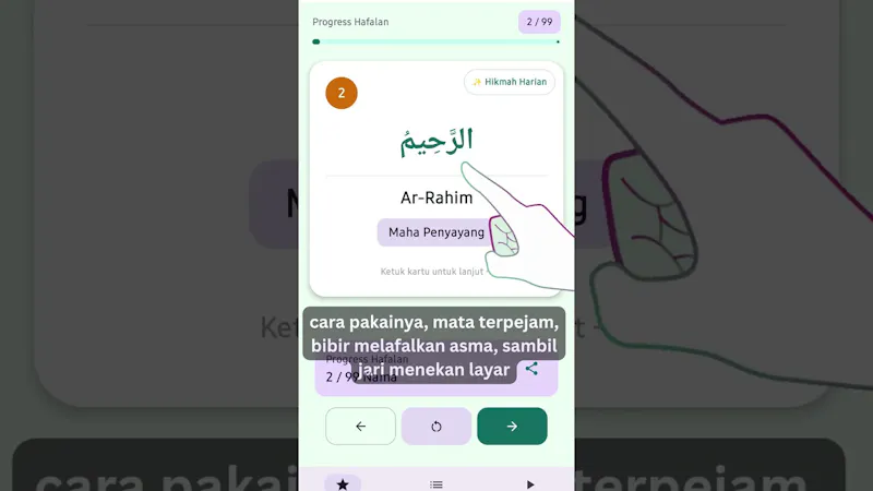 Asmaul Husna: Memory Practice screenshot 1 (video preview)