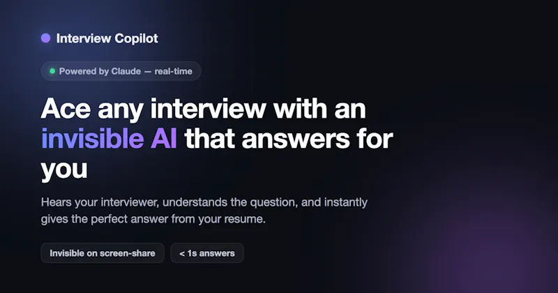 Interview Copilot screenshot 2