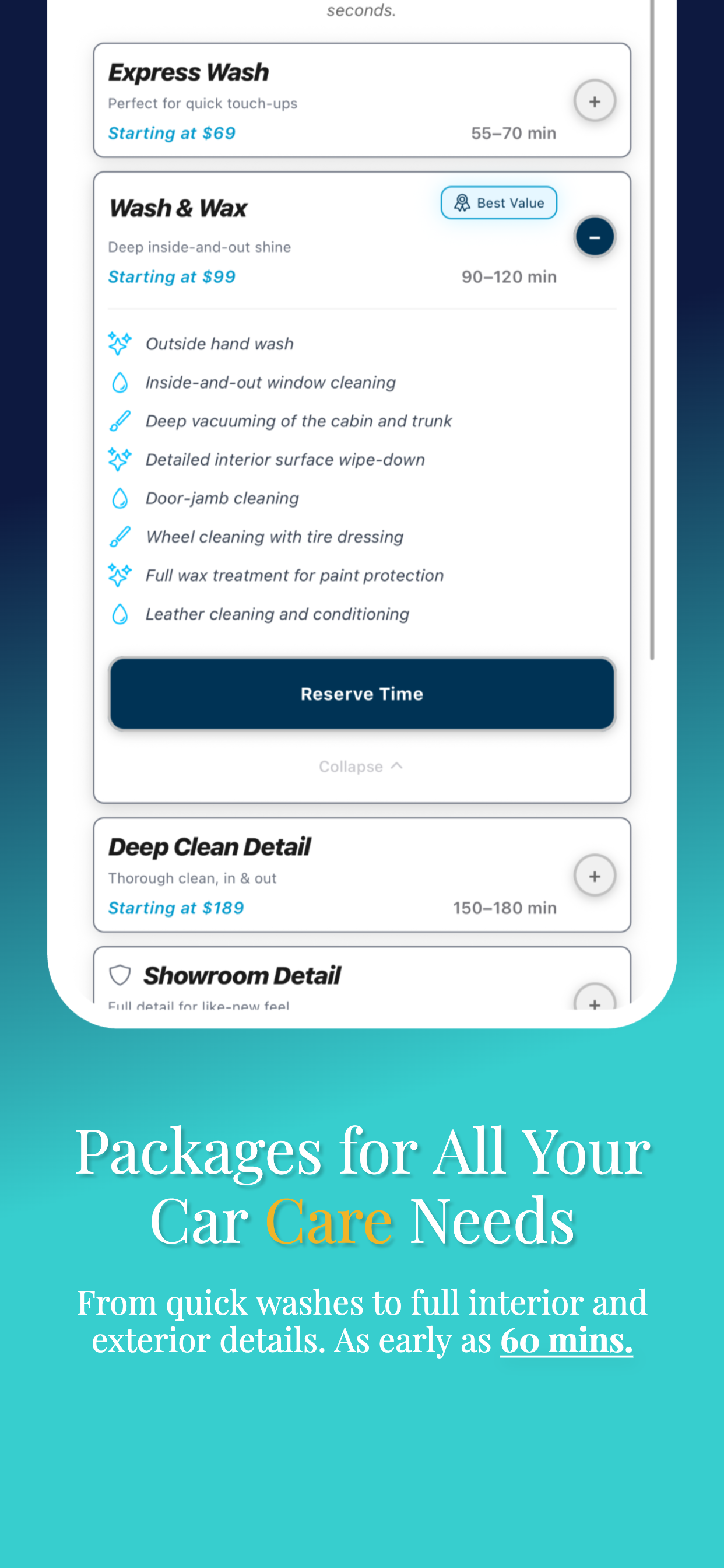 Washr Mobile Inc. - Screenshot 3 showing product features and functionality