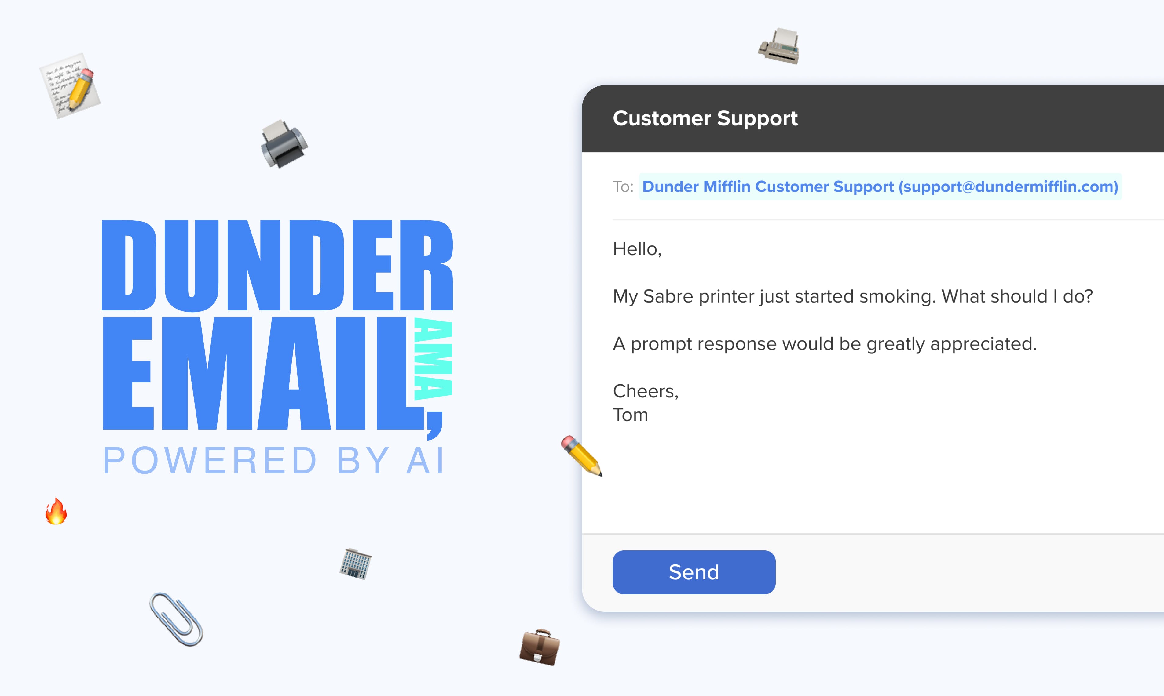 Dunder Email Ai Powered Customer Support For Dunder Mifflin Product Hunt