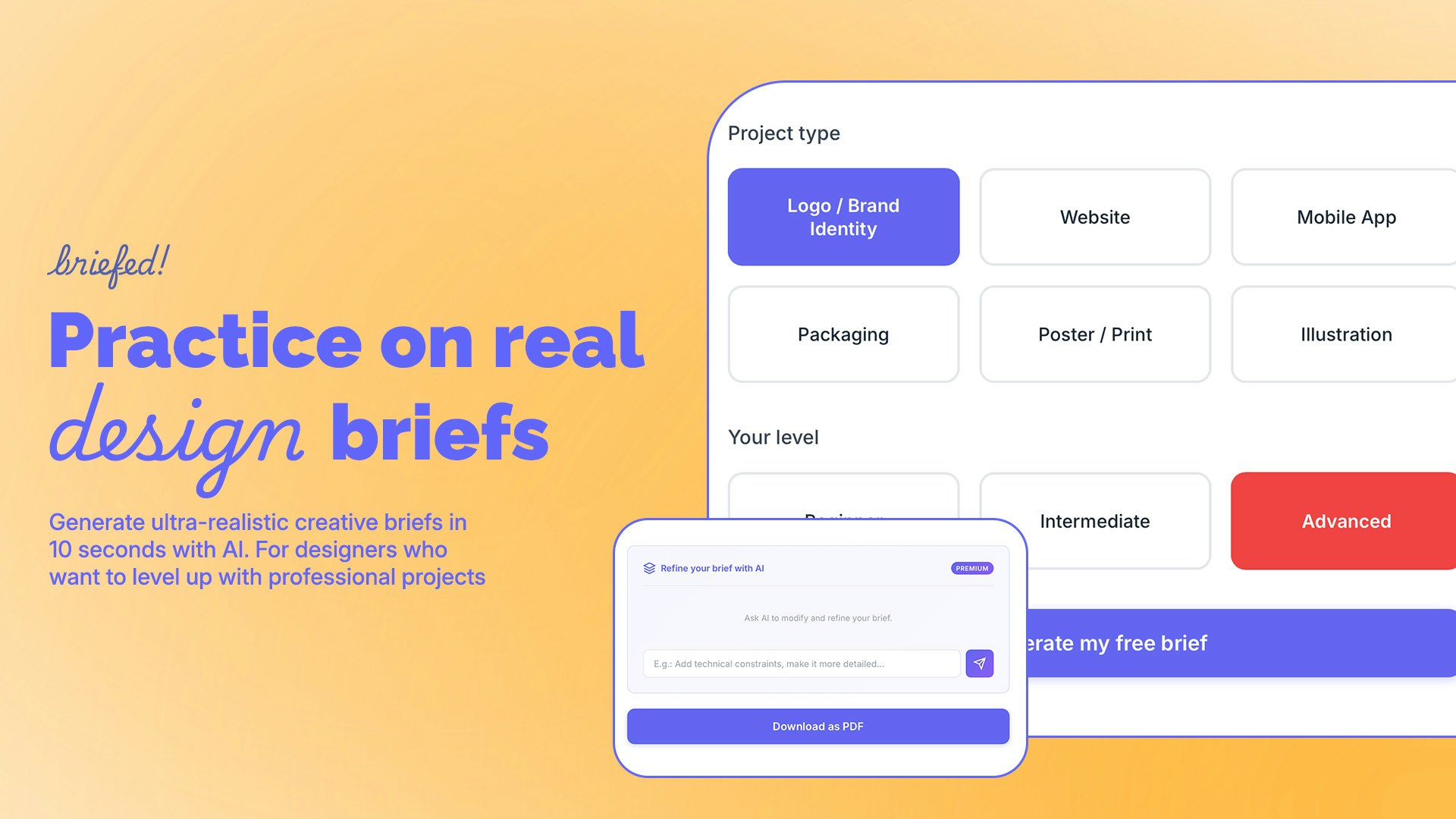 Briefed!  - Screenshot 2 showing product features and functionality