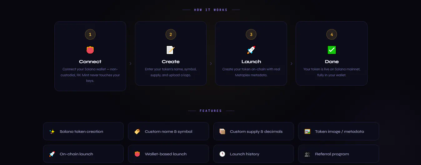 RK Mint — Solana Meme Coin Launcher gallery image