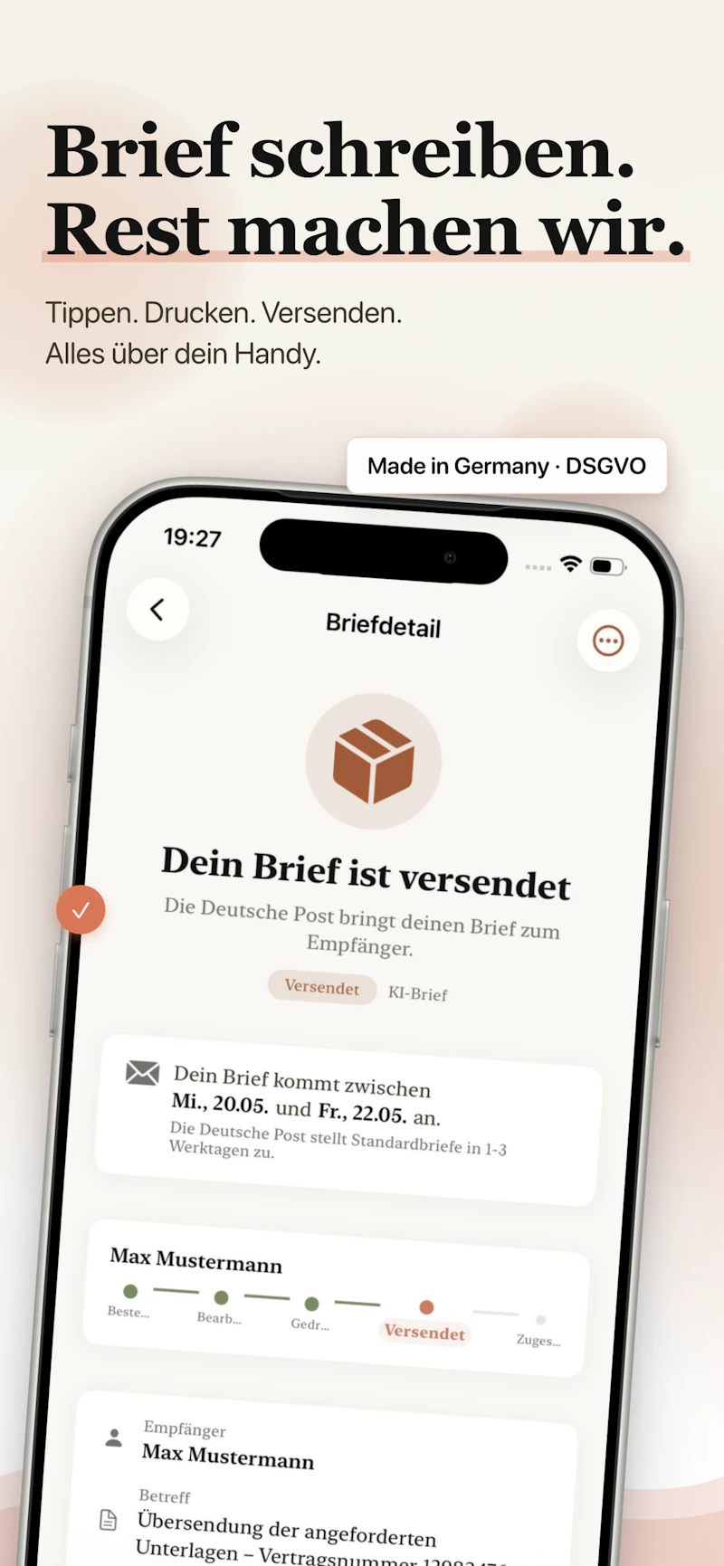 FrankKi Briefe schreiben und versenden. screenshot 1