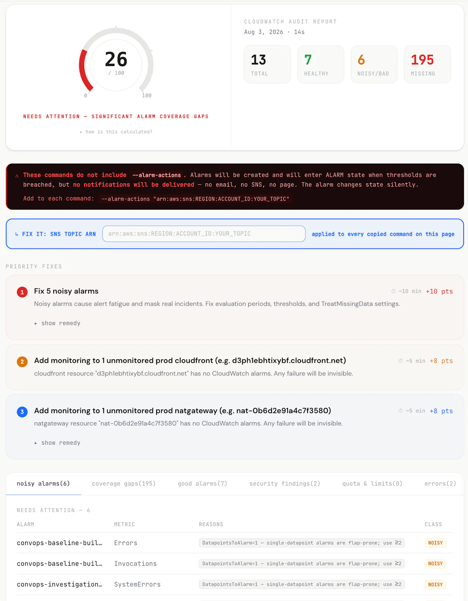 Nuberio Audit screenshot 3