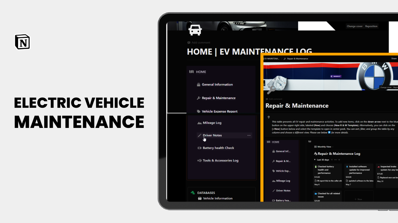 Registro de manutenção de veículos elétricos media 2