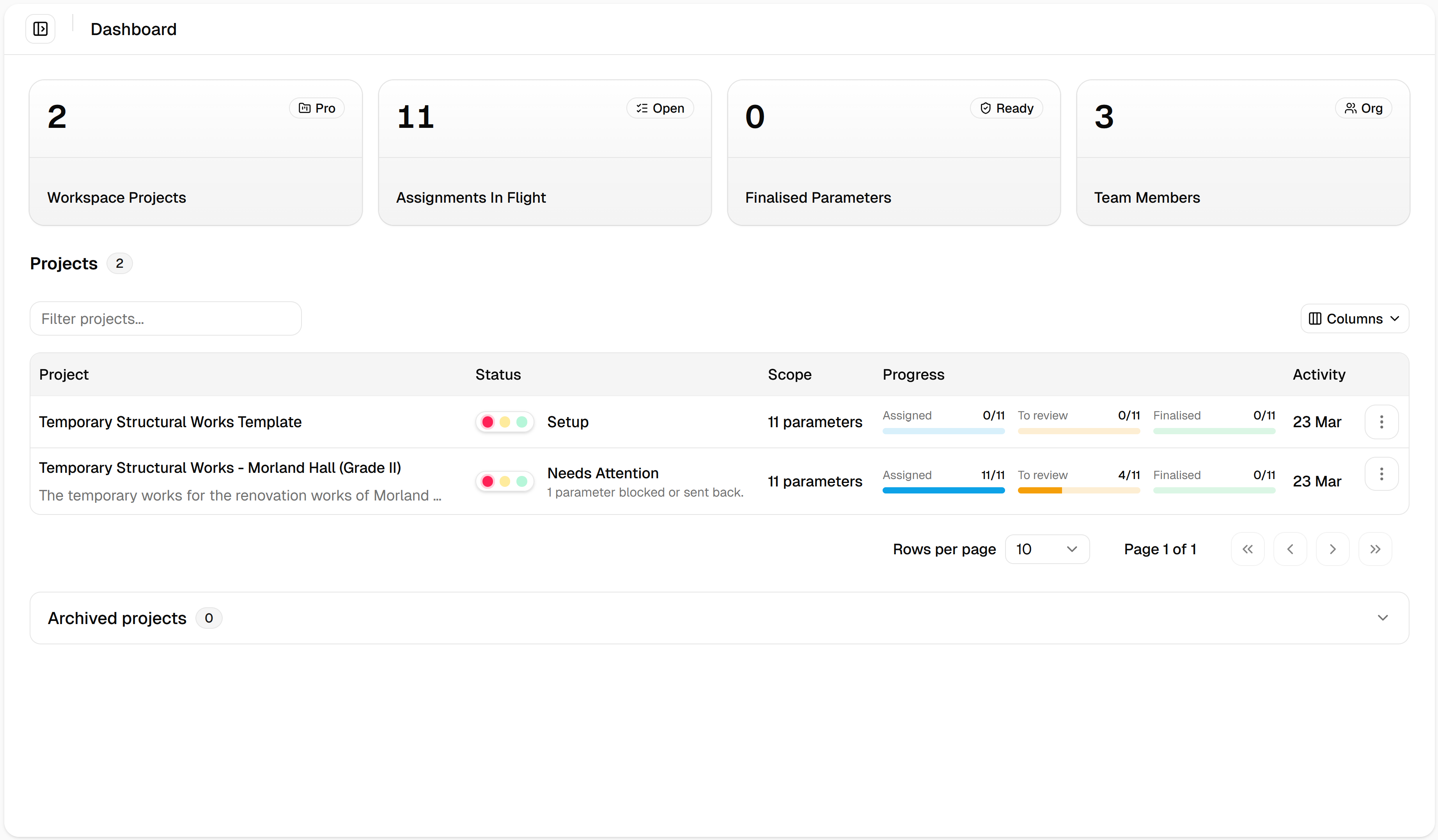 PerformData: RFI and specification maker gallery image