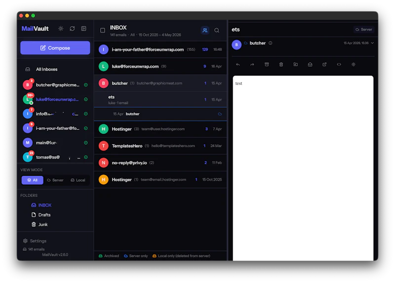MailVault screenshot 1