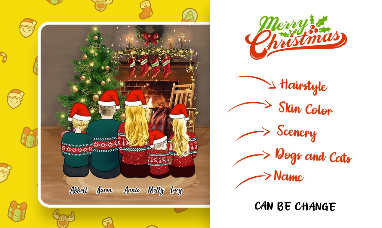 Free Design Christmas Family Wallpaper gallery image