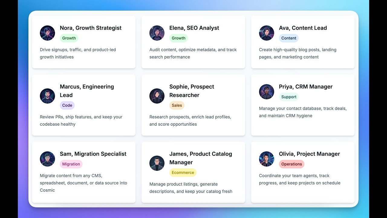 Cosmic Agent Marketplace gallery image