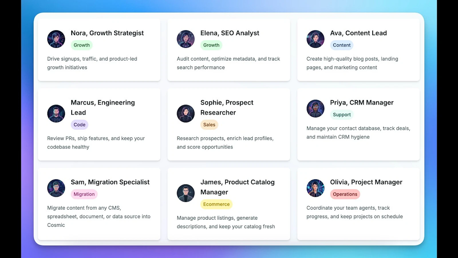 Cosmic Agent Marketplace screenshot 1 (video preview)